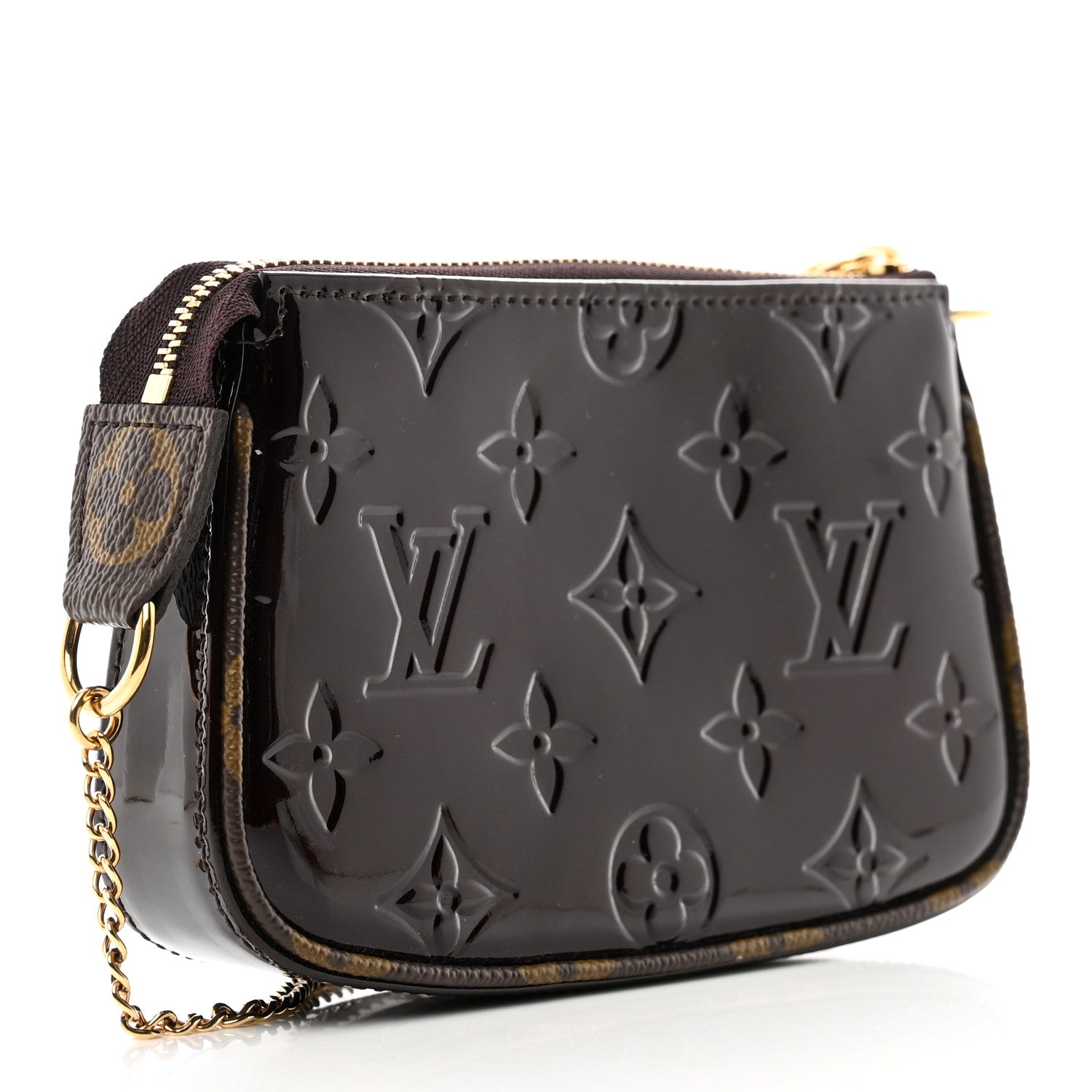 Louis Vuitton Vernis Monogram Mini Pochette Accessories Amarante 3 of 7