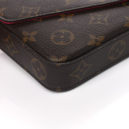 Louis Vuitton Monogram Pochette Felicie Chain Wallet Fuchsia 11 of 15