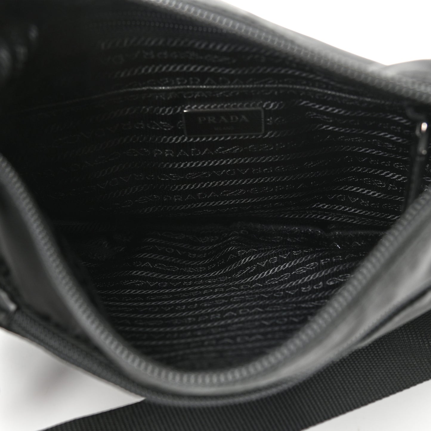Nylon Vela Flat Messenger Bag Black