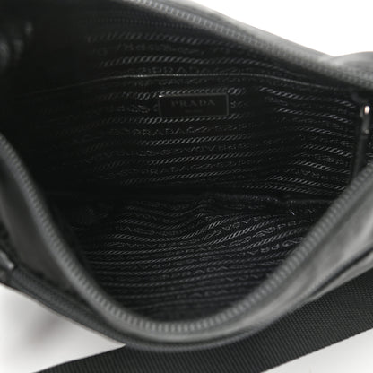 Prada Nylon Vela Flat Messenger Bag Black 4 of 8
