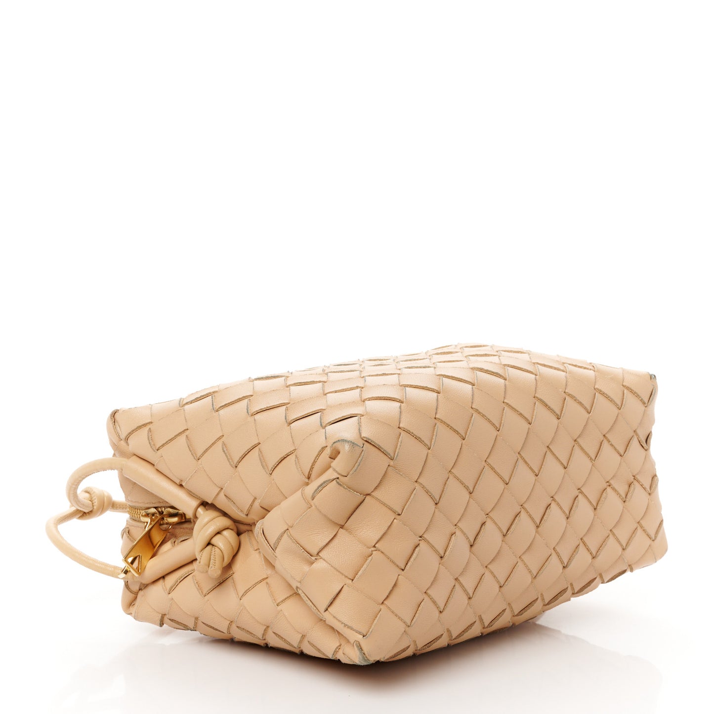 Nappa Intrecciato Small Loop Camera Bag Almond