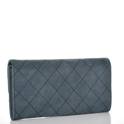 Chanel Iridescent Caviar Quilted Large Reissue Flap Wallet Blue 3 of 9
