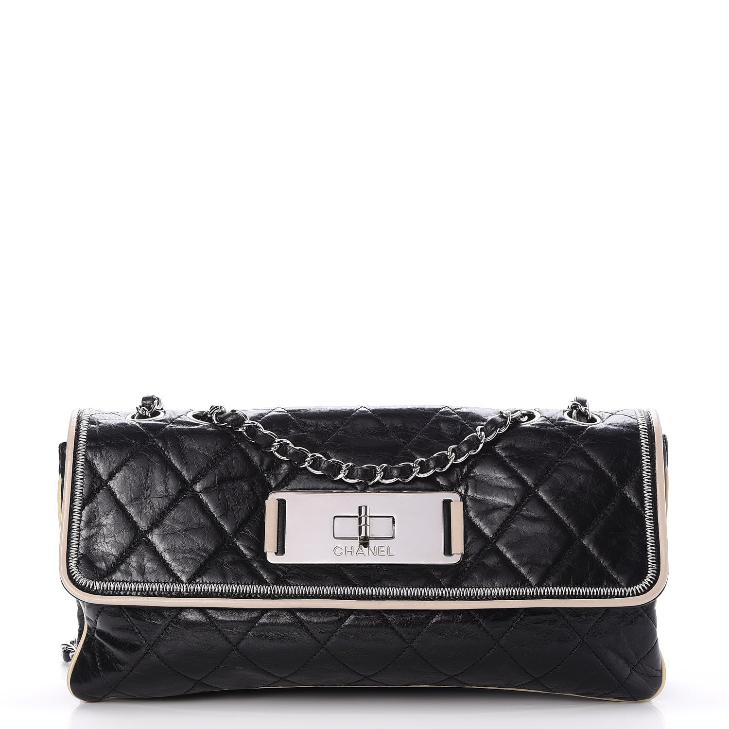 Chanel Lambskin East West Mademoiselle Flap Black 1 of 7