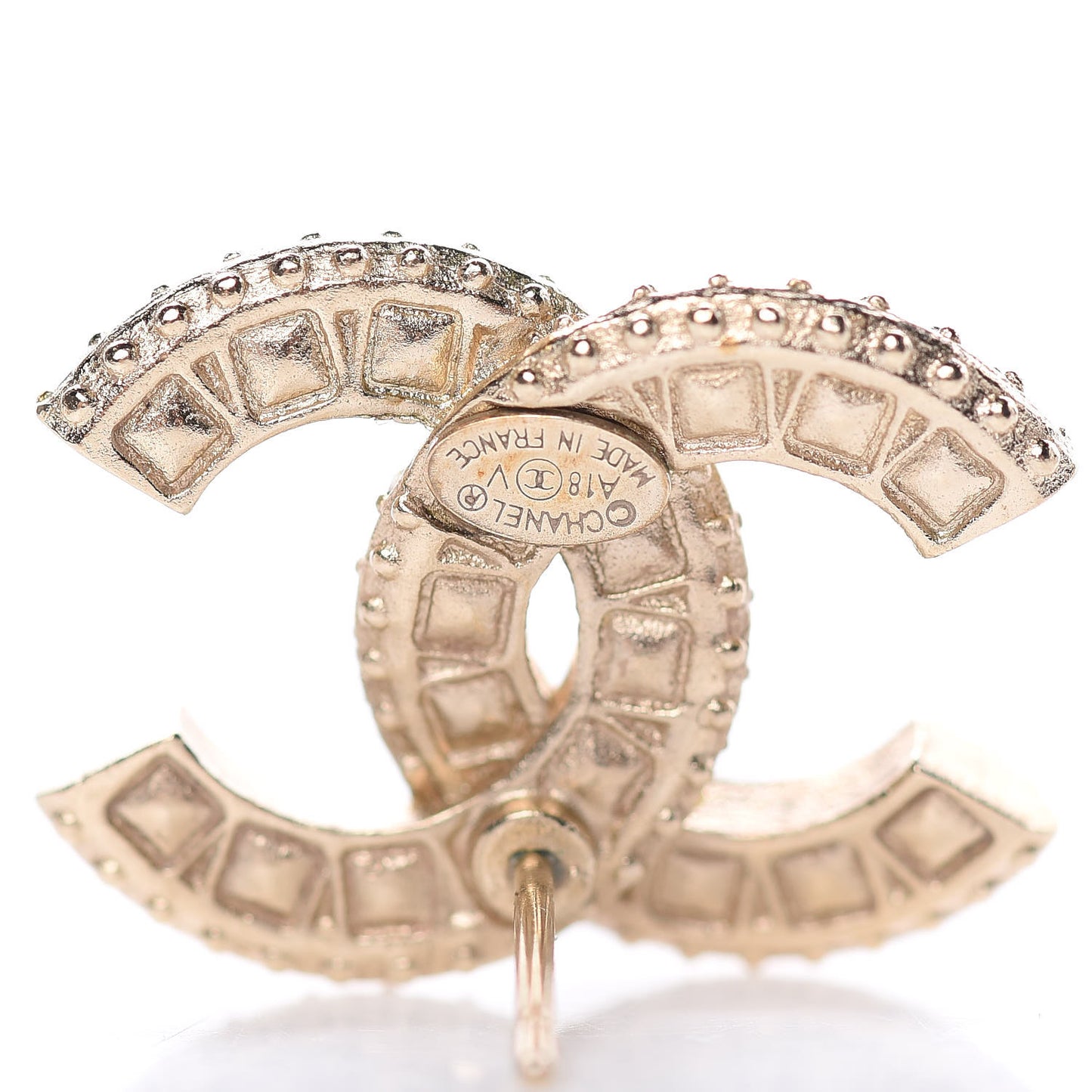 Crystal CC Earrings Gold