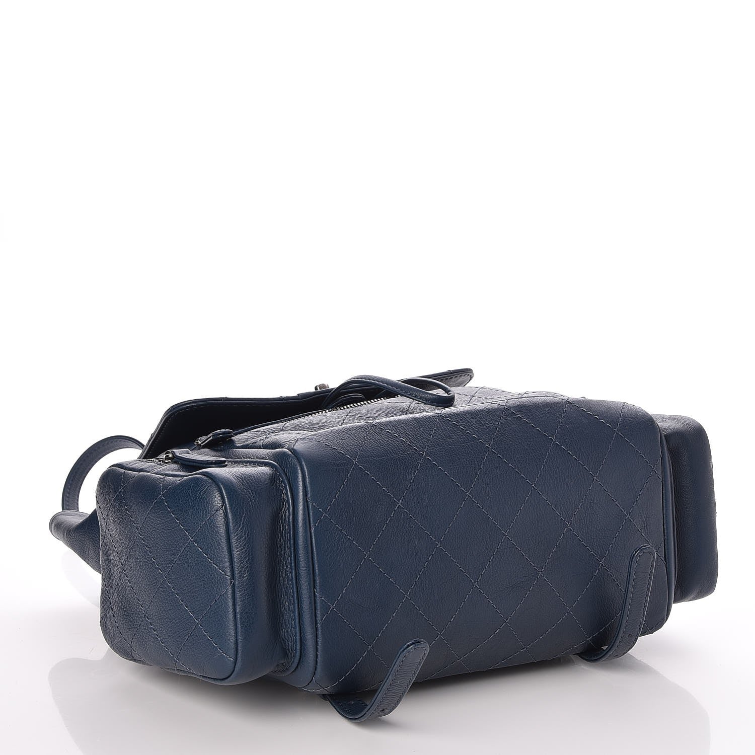 Chanel Grained Calfskin Pocket Backpack Dark Blue 4 of 8