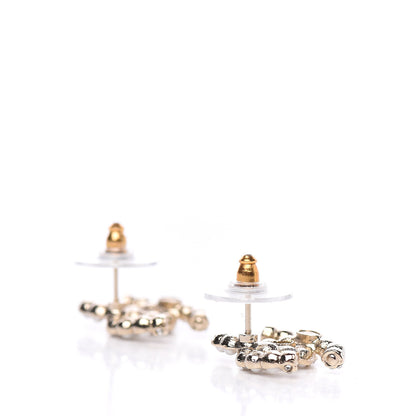Chanel Pearl Crystal CC Earrings Gold 3 of 5