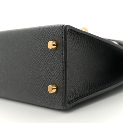 Hermes Epsom Mini Kelly Sellier 20 Black 10 of 11