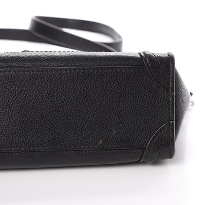Celine Drummed Calfskin Nano Luggage Black 11 of 15
