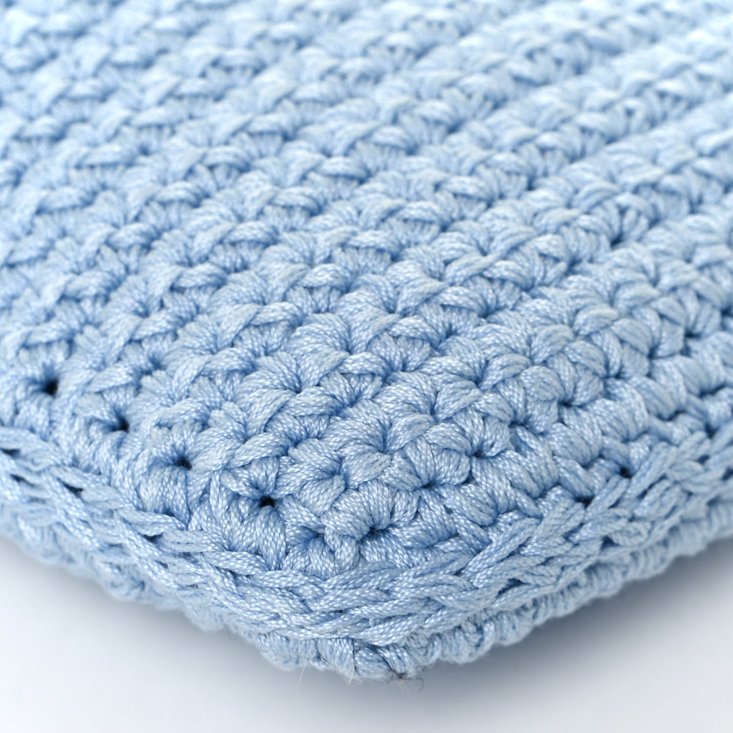 Fabric Crochet Baguette Phone Bag Azzurro Sky