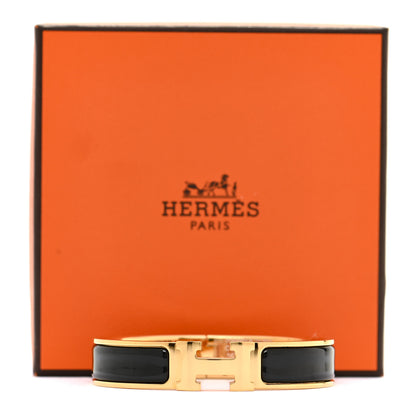 Hermes Enamel Narrow Clic Clac H Bracelet PM Black 6 of 6