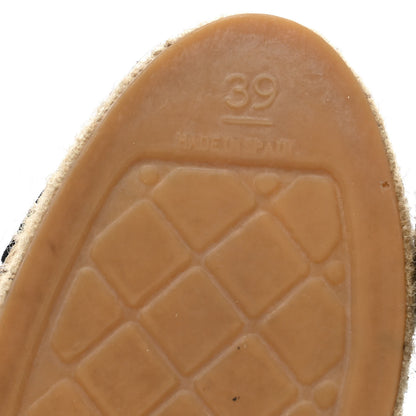 Chanel Suede Pearl CC Espadrilles 39 Black 7 of 11