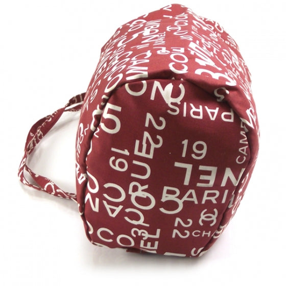 Chanel Canvas COCO Beach Bag Backpack Red 4 of 9
