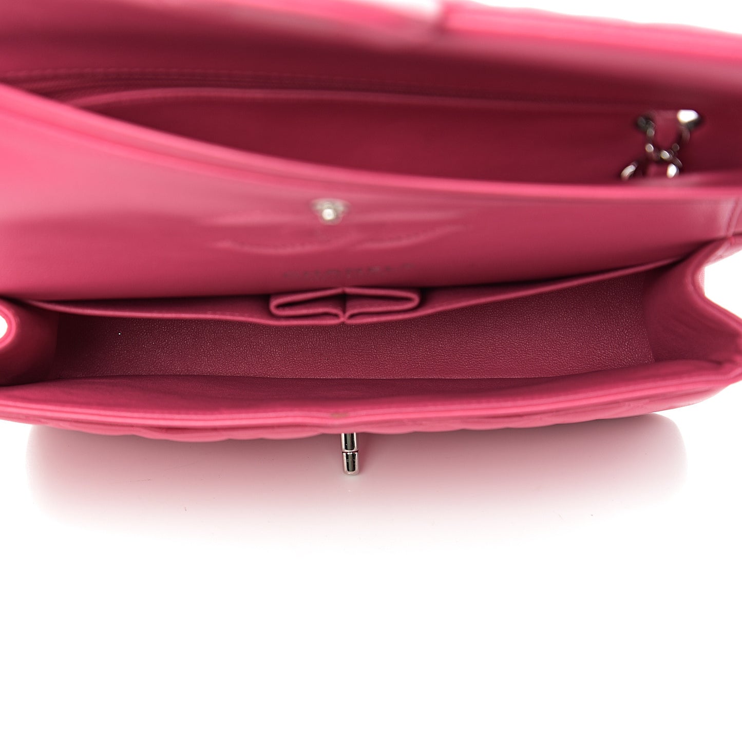 Lambskin Quilted Medium Double Flap Pink