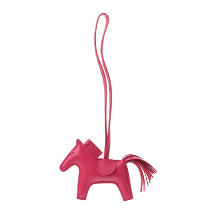 Hermes Milo Lambskin Grigri Rodeo Horse Bag Charm PM Rose Mexico 1 of 4
