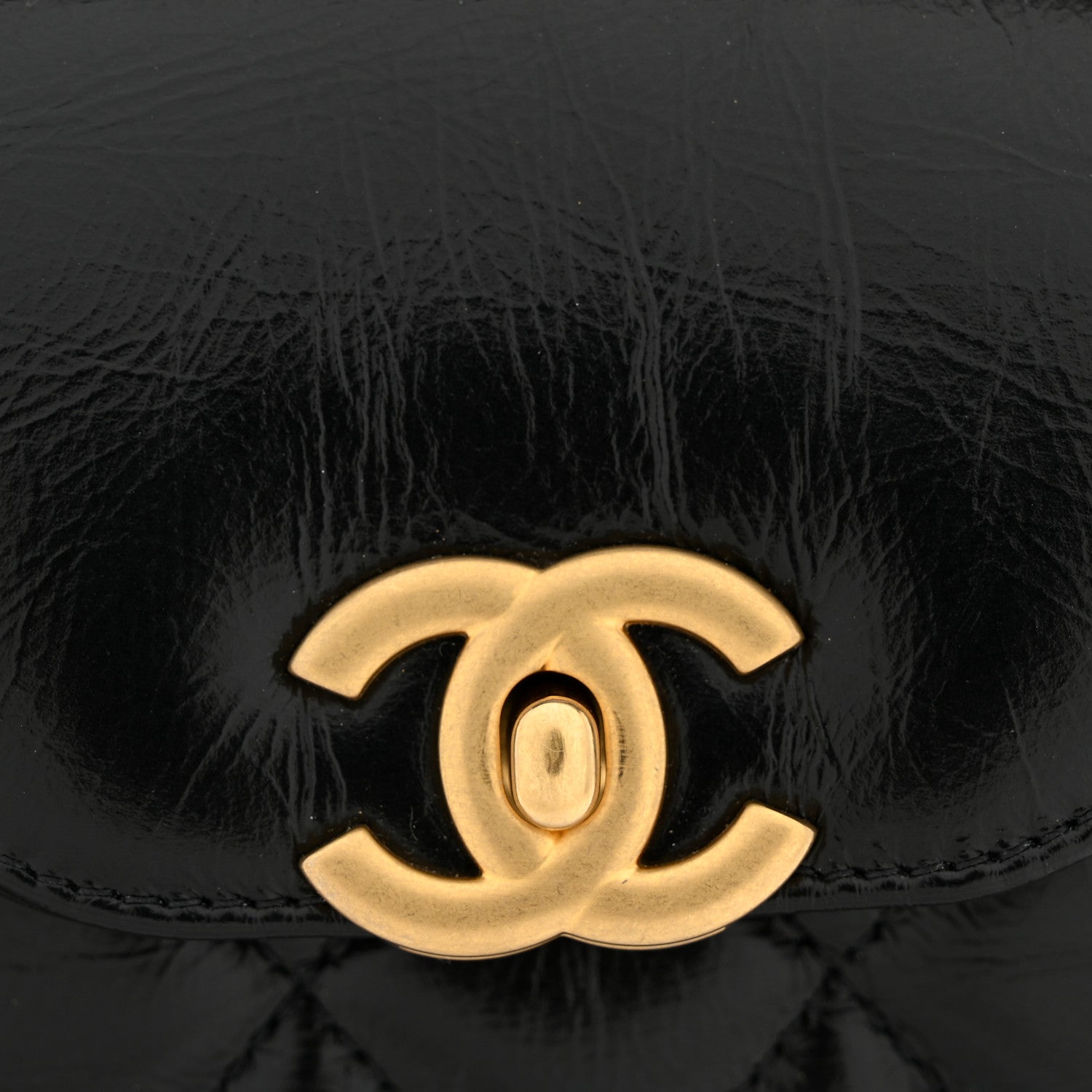 Chanel Shiny Aged Calfskin Quilted Nano Kelly Shopper Black 12 of 12