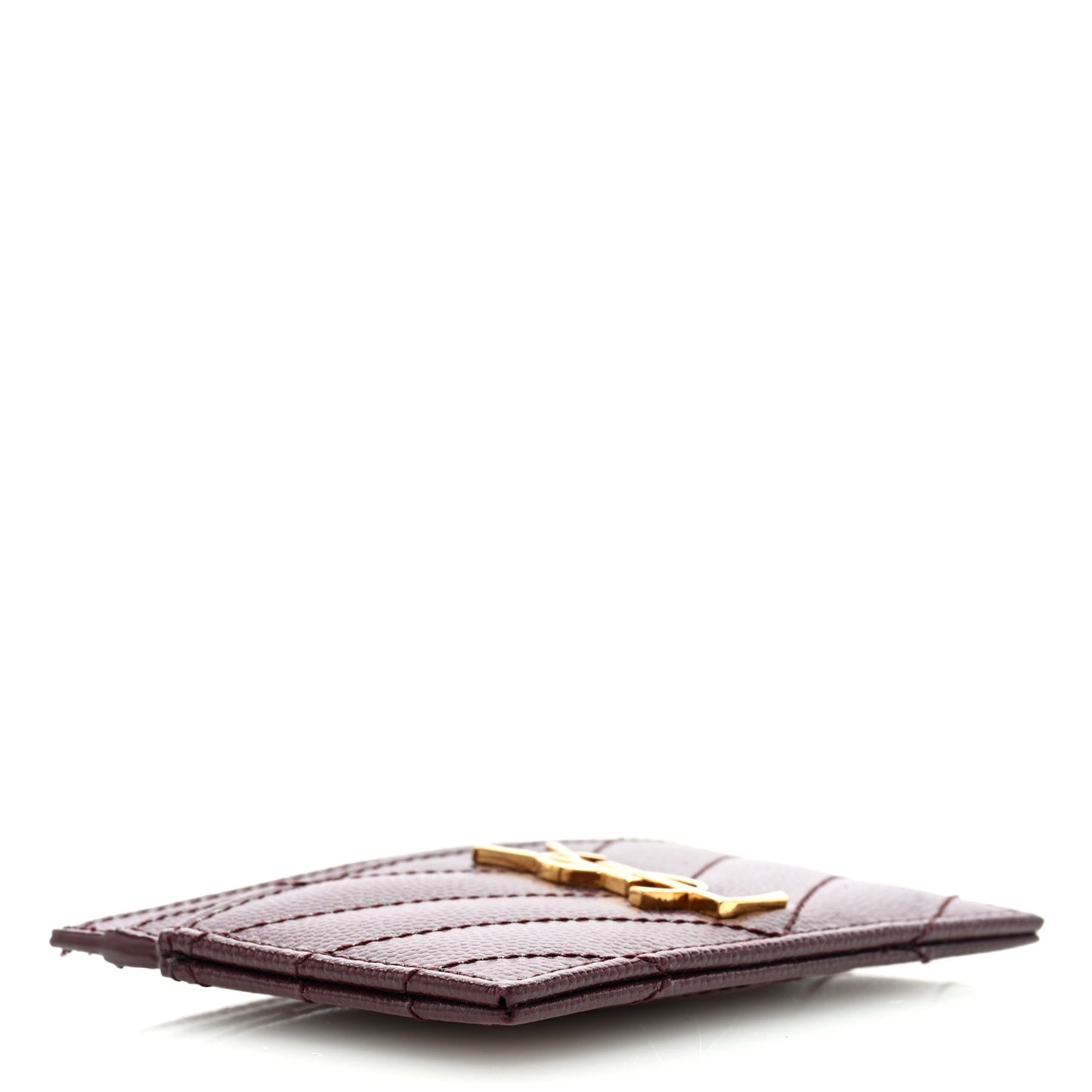 Grain De Poudre Matelasse Chevron Cassandre Credit Card Case Rouge Legion