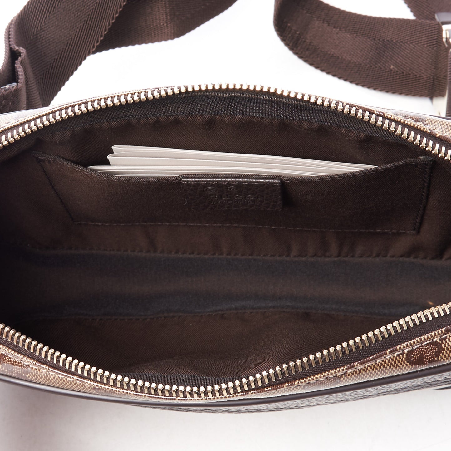Crystal Monogram Belt Bag Brown