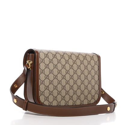 Gucci GG Supreme Monogram Horsebit 1955 Shoulder Bag Beige Brown Sugar 3 of 10