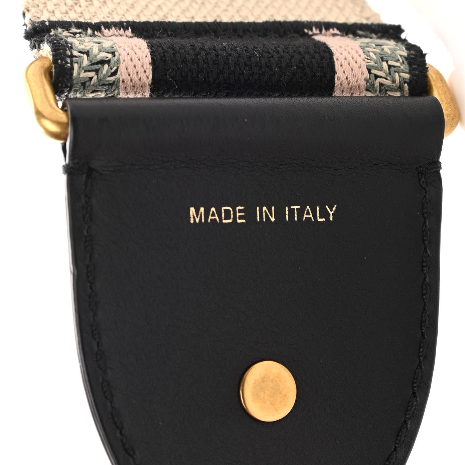 Christian Dior Canvas Embroidered Shoulder Strap Rose Multicolor 5 of 6