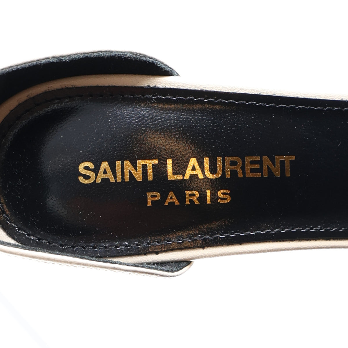 Saint Laurent New Belfagor Jodie 95 Platform Sandal 36.5 Pearl 9 of 11