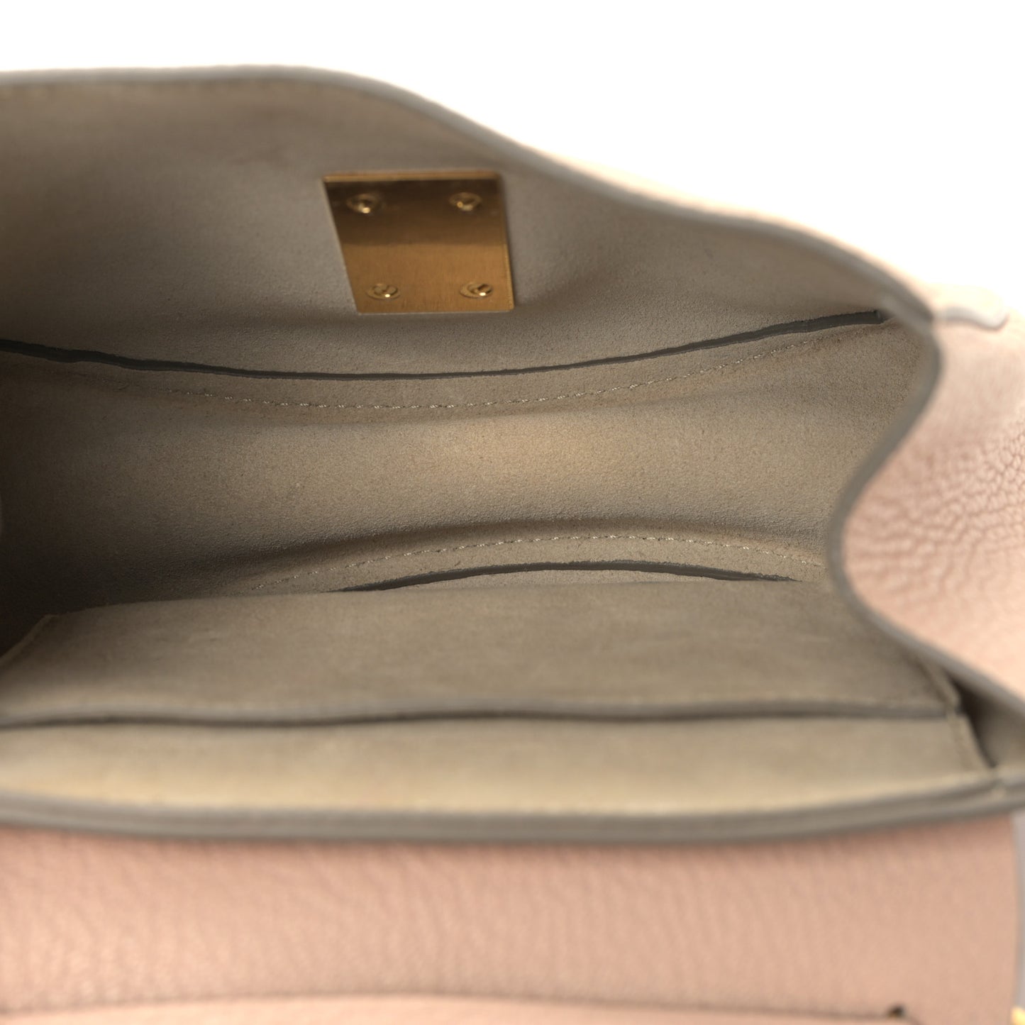 Grained Lambskin Mini Drew Shoulder Bag Cement Pink