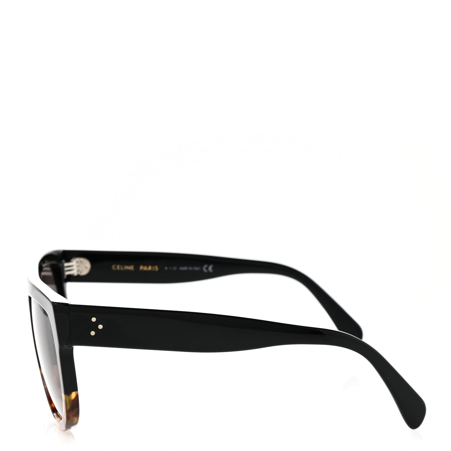 Celine Shadow Sunglasses CL 4001IN Black Havana 3 of 8