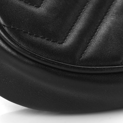 Gucci Calfskin Matelasse GG Marmont Belt Bag 85 34 Black 6 of 12