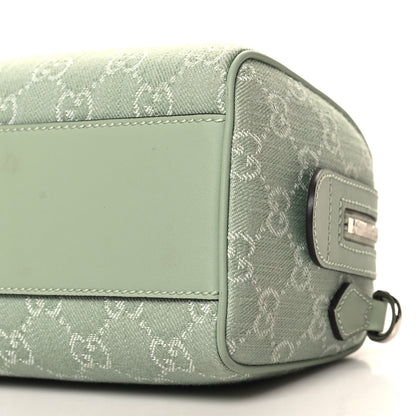 Gucci Denim GG Monogram Calfskin Mini Ophidia Top Handle Bag Pale Green 10 of 10