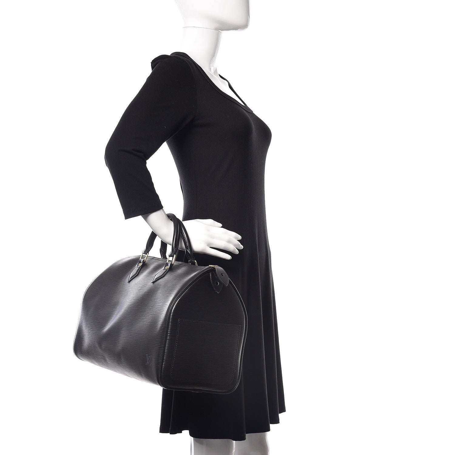 Louis Vuitton Epi Speedy 35 Black 2 of 11