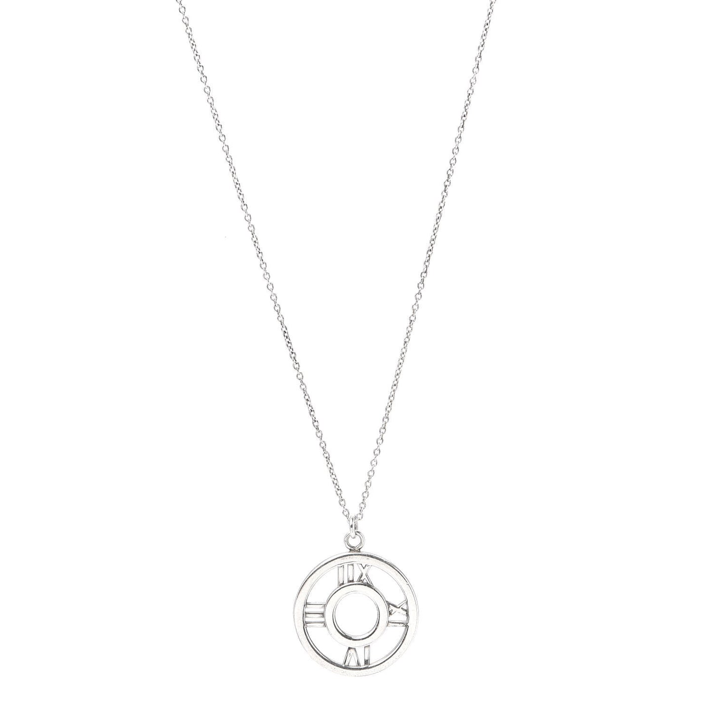 Sterling Silver Medium Atlas Open Pendant Necklace