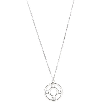 Tiffany Sterling Silver Medium Atlas Open Pendant Necklace 1 of 6