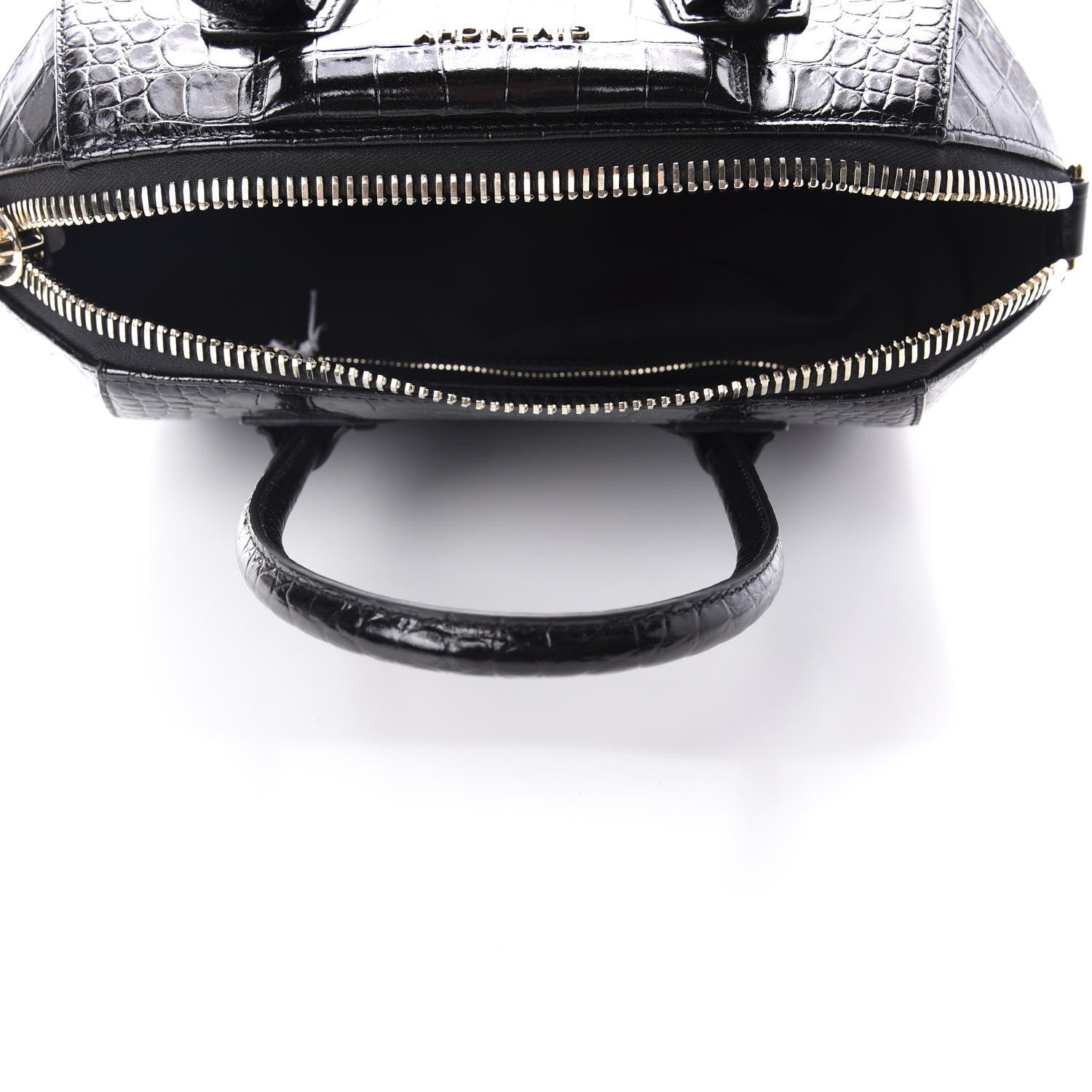 Givenchy Calfskin Crocodile Embossed Small Antigona Black 5 of 10