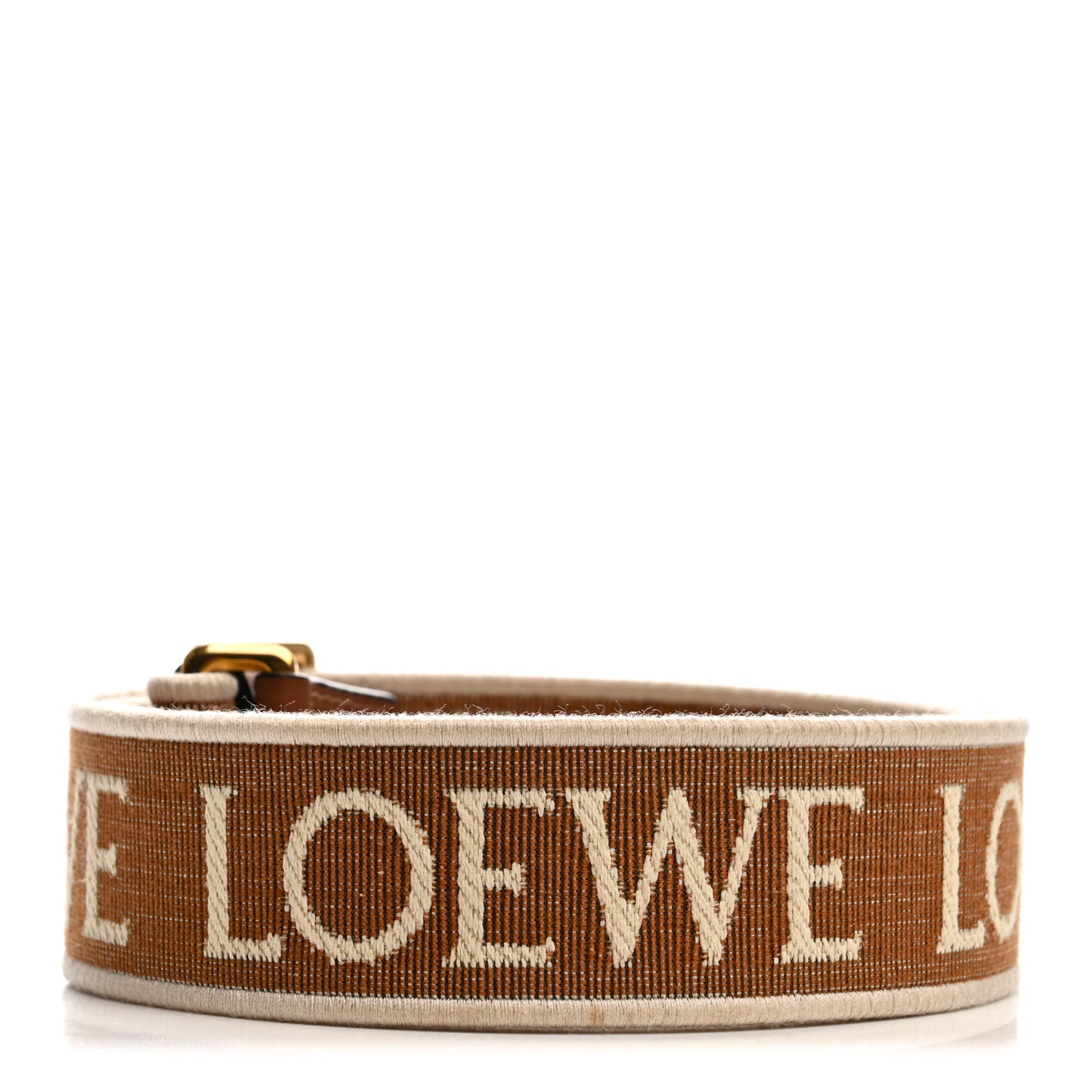 Calfskin Jacquard Anagram Strap Tan Pecan