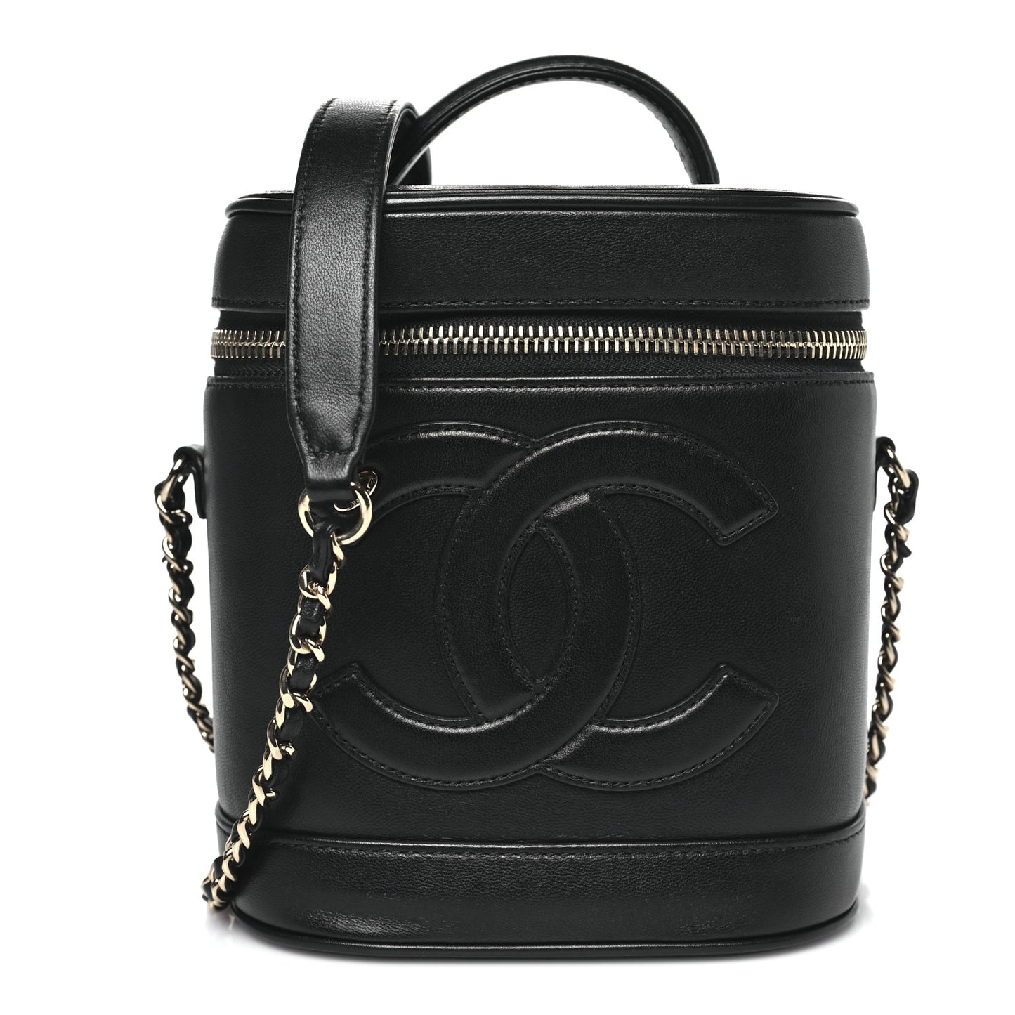 Lambskin Timeless Vanity Cosmetic Case Black