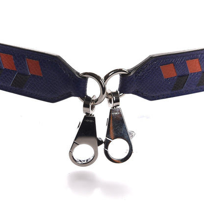 Hermes Epsom 25mm Tressage Shoulder Strap Bleu Indigo Noir Terre Battue 5 of 5