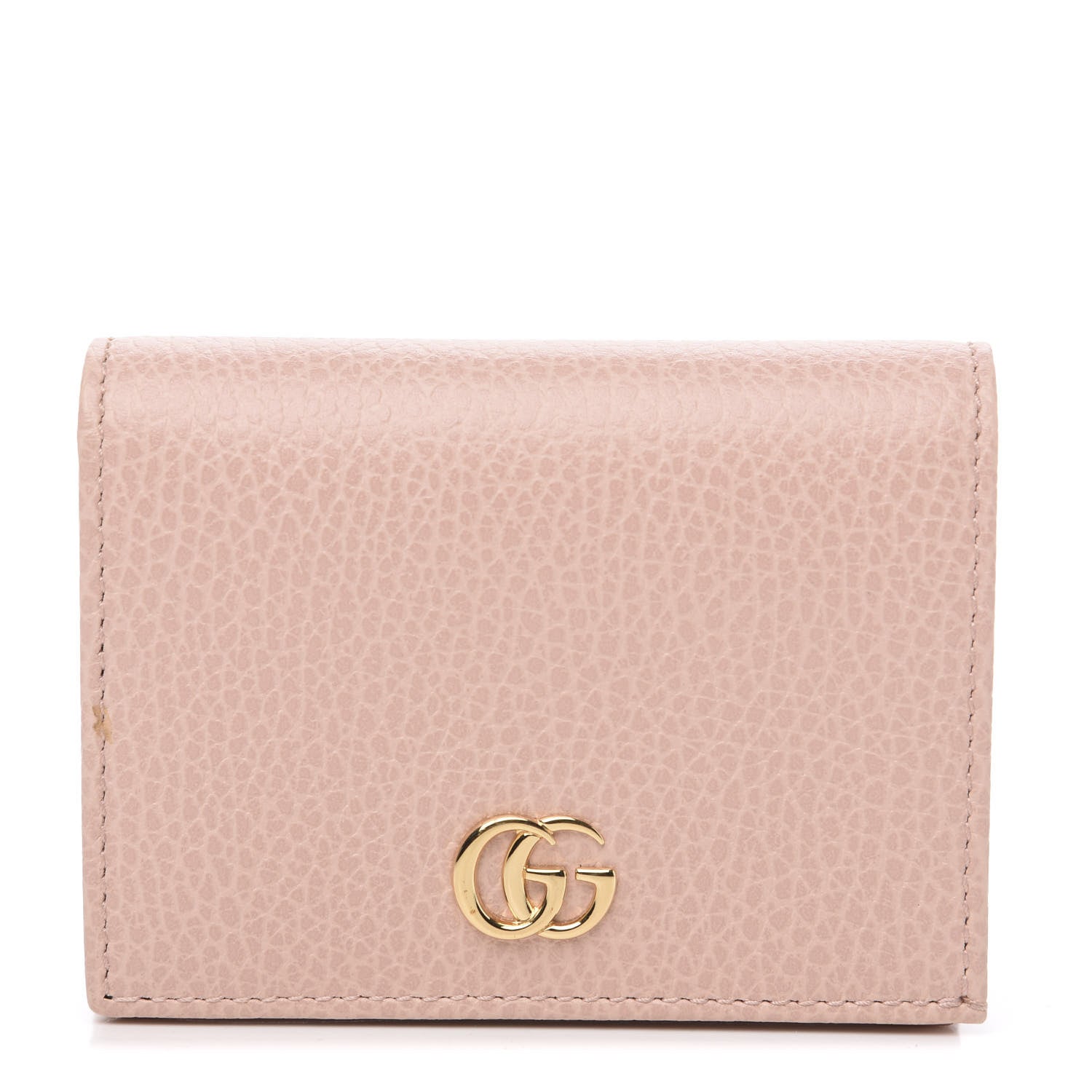 Gucci Dollar Calfskin GG Marmont Card Case Perfect Pink 1 of 8