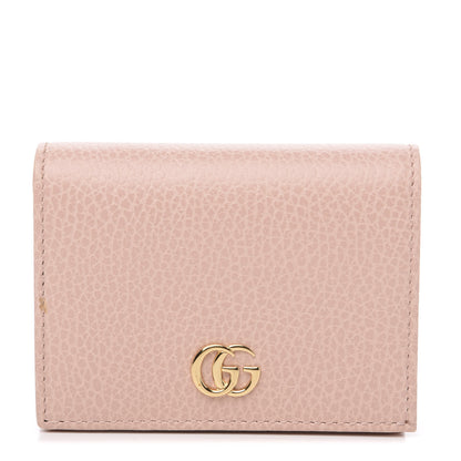Gucci Dollar Calfskin GG Marmont Card Case Perfect Pink 1 of 8