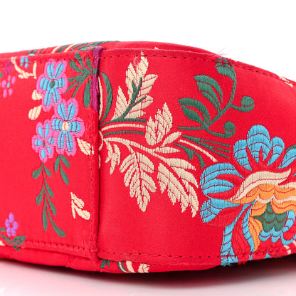 Gucci Jacquard Matelasse Floral Medium GG Marmont Shoulder Bag Red 10 of 15