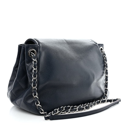 Chanel Caviar Timeless CC Accordion Flap Navy 3 of 10