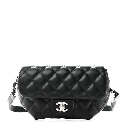 Chanel Calfskin Quilted CC Uniform Flap Belt Bag Black 1 of 10
