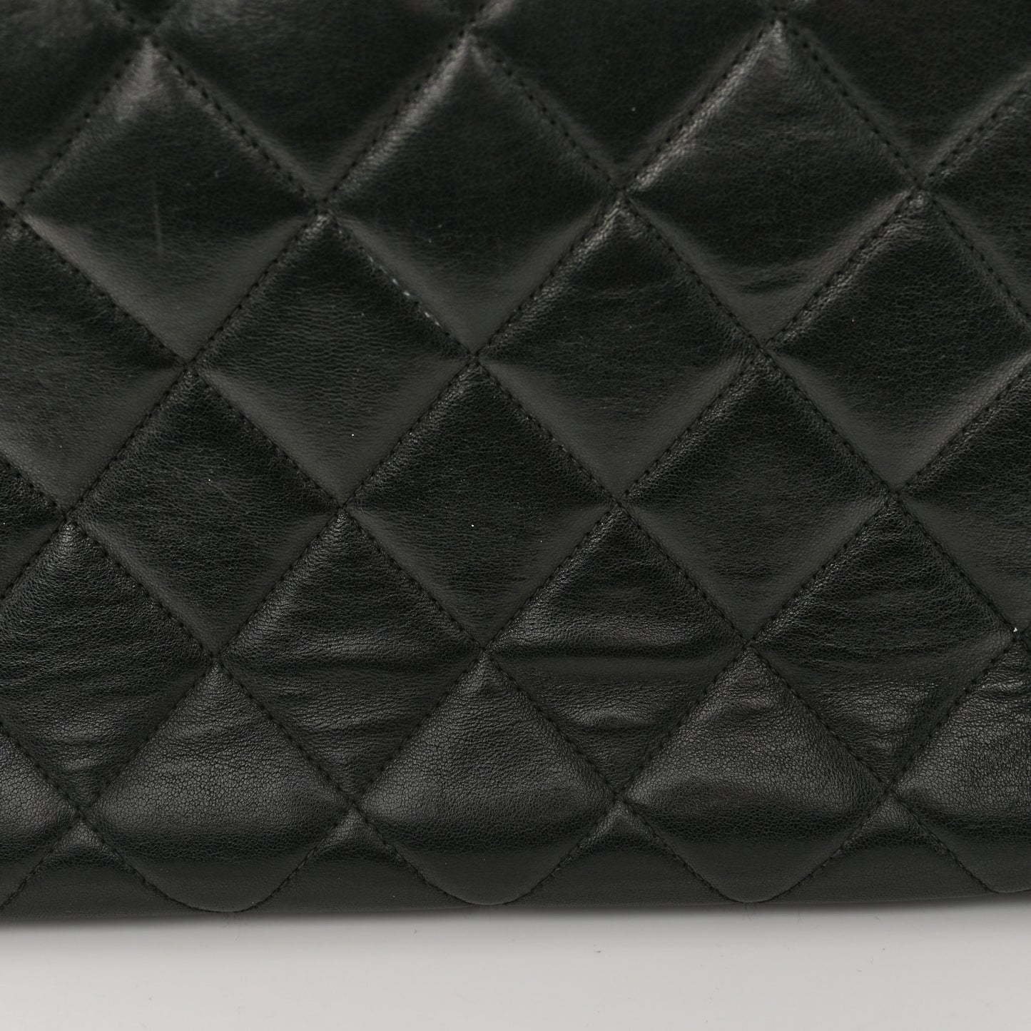 Lambskin Quilted Shoulder Bag Black