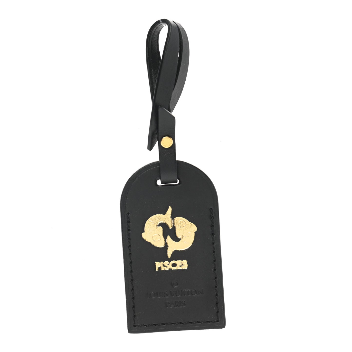 Calfskin Luggage Tag Black