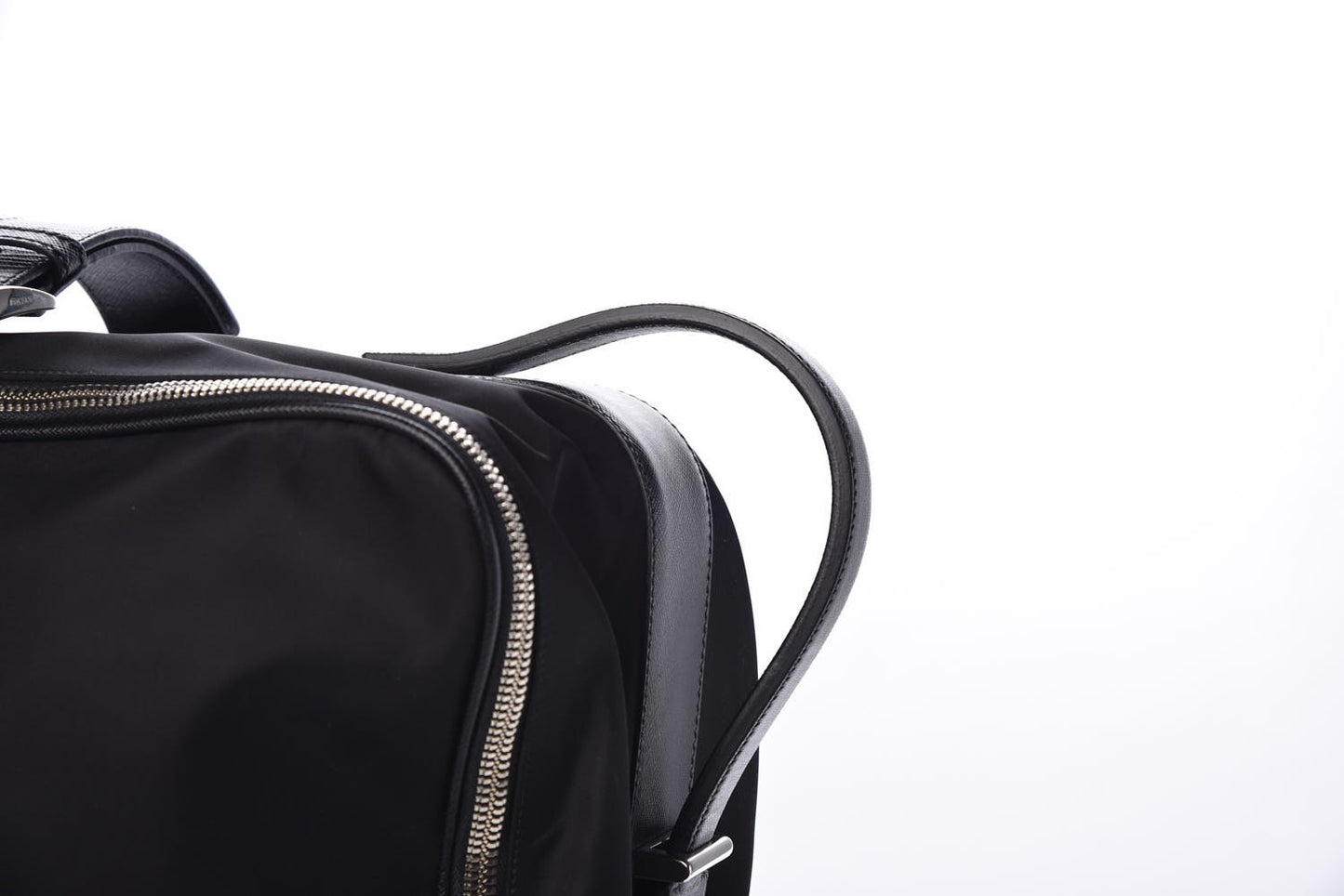 Tessuto Nylon Saffiano Suitcase Black