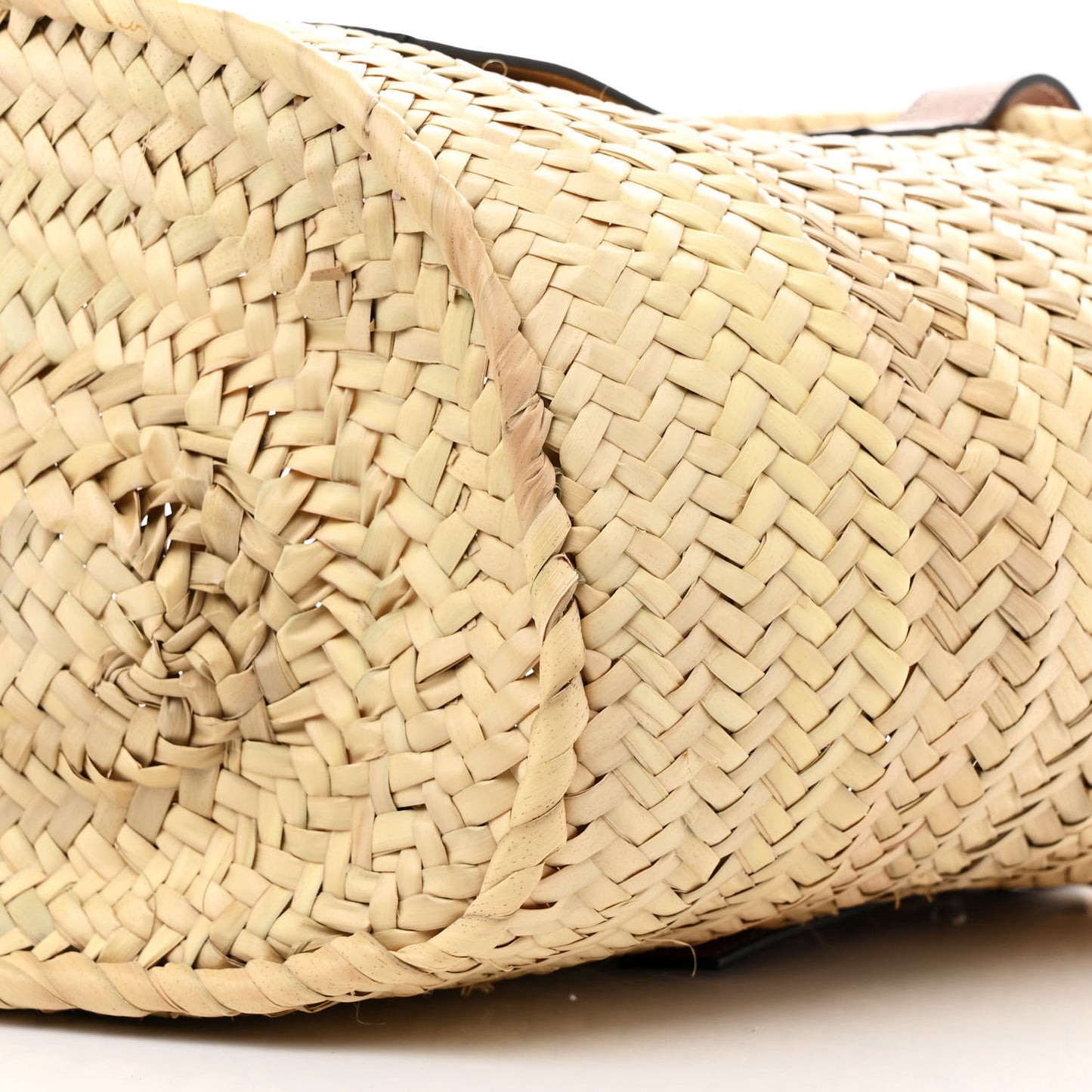 Raffia Medium Basket Tote Bag Natural Tan