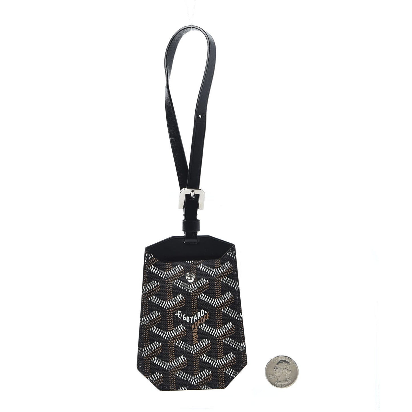 Goyardine Luggage Tag Black