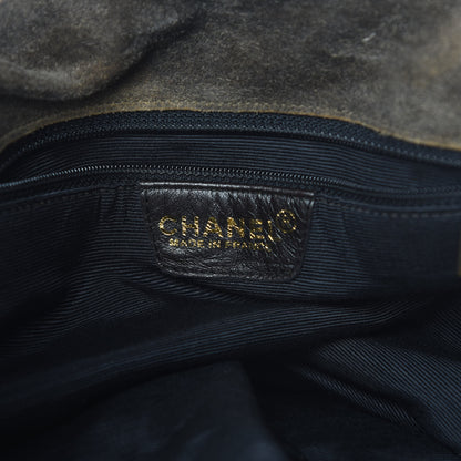 Chanel Suede Patchwork Shoulder Bag Brown 6 of 11