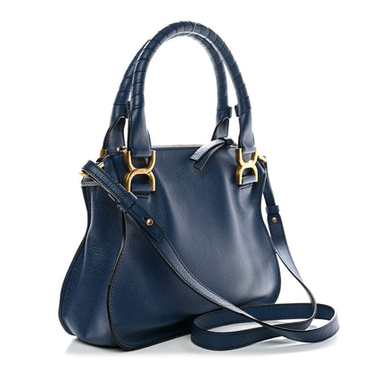 Chloe Calfskin Small Marcie Satchel Deep Denim 3 of 10