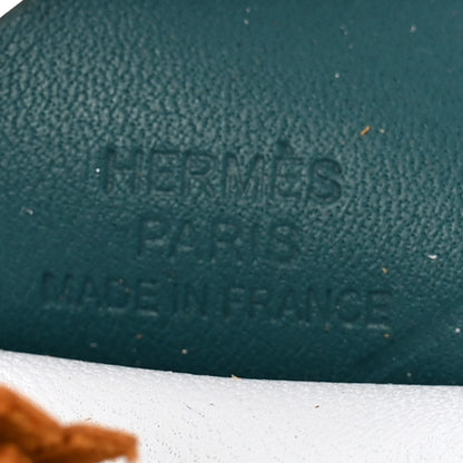 Hermes Milo Lambskin Grigri Rodeo Pegase Horse Bag Charm PM Bleu Brume Sesame Vert Bosphore 3 of 5