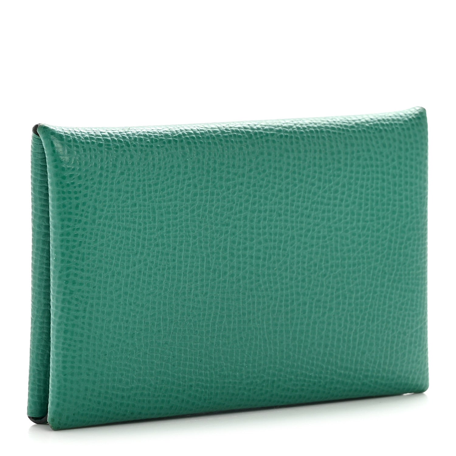 Hermes Epsom Calvi Card Case Vert Jade 3 of 9