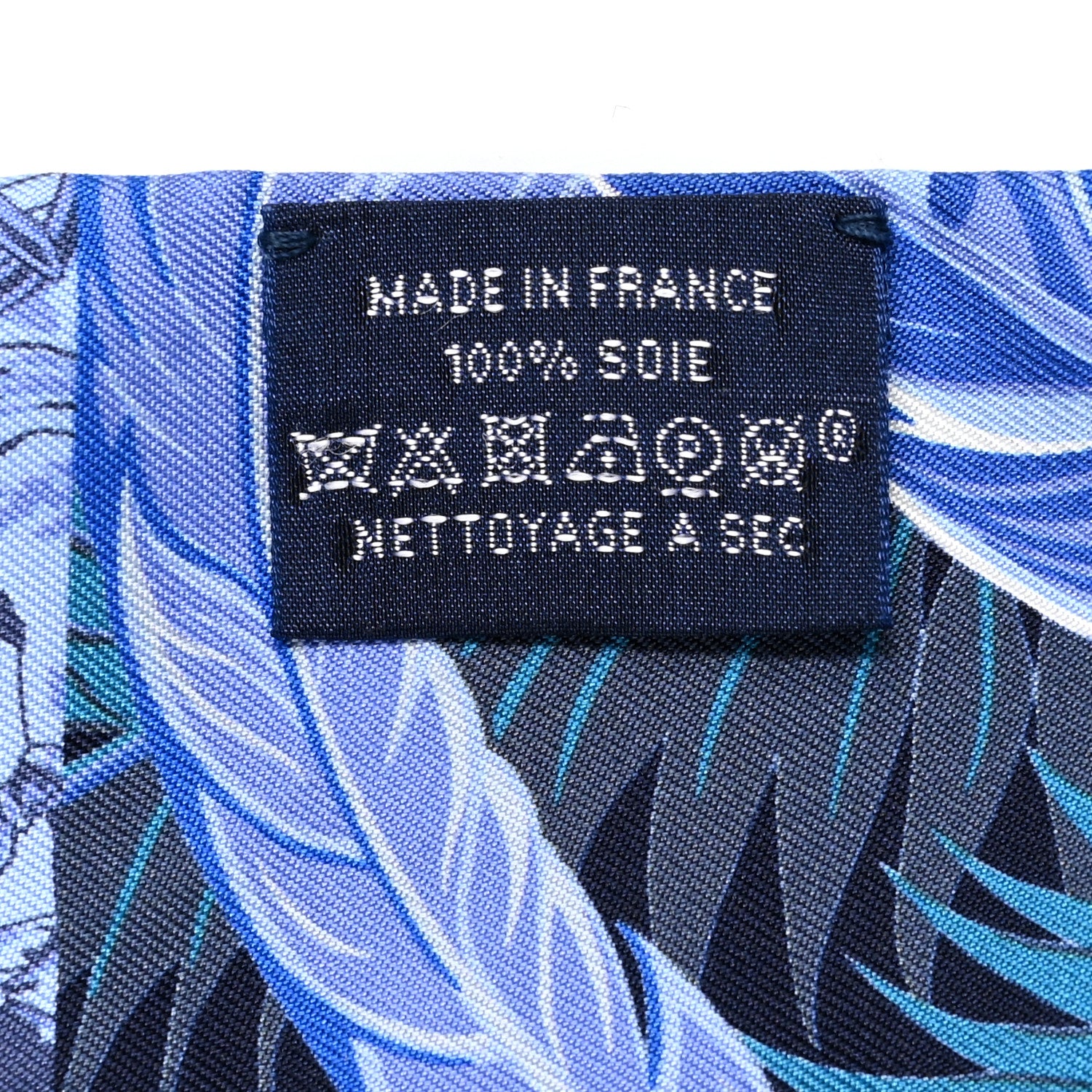 Hermes Silk Cheval Phoenix Twilly Marine Ciel Cobalt 2 of 4